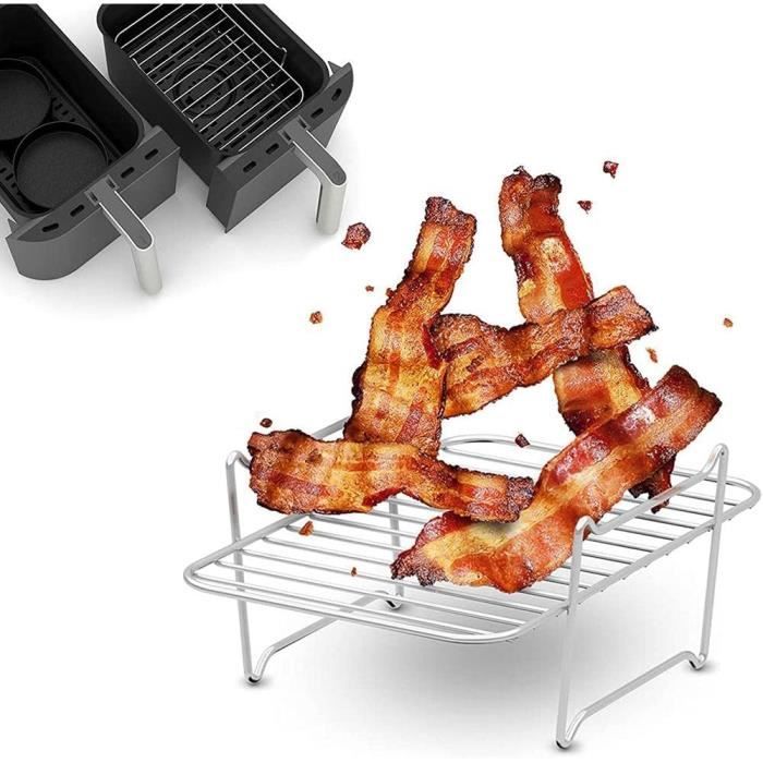 Air Fryer Rack, 3Pcs Air Fryer Déshydrateur Racks Empilable De Qualité Alimentaire En Acier