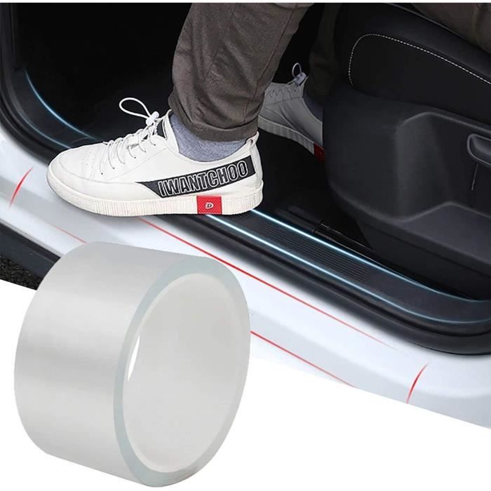 Film Protection Seuil Porte Voiture Transparent 5cm X 10m | Bande Anti-Rayures Universelle Voiture Moto Vélo