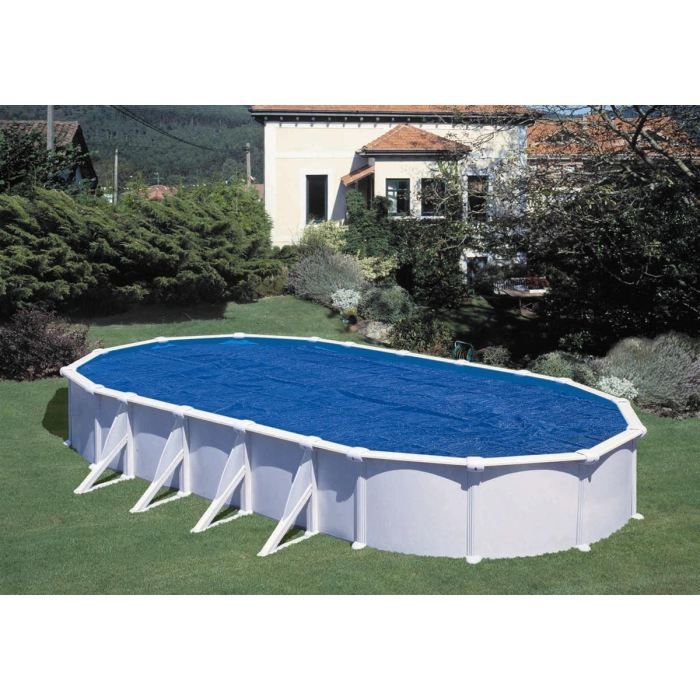 Gre CPROV600 couleur bleue Bâche dété pour piscine en forme de huit de 640 x 390 cm