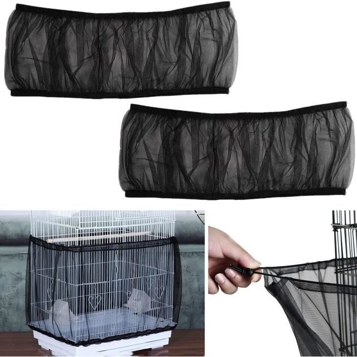 Meilleurs prix pour Housses pour Cages à Oiseaux - 2PCS - Maille de nylon - Noir - Petit - Oiseau - Intérieur