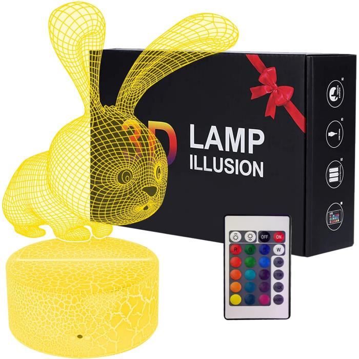 Mignon Bébé Chambre Lampe Lapin Veilleuse LED Lampe De Nuit Cadeau De