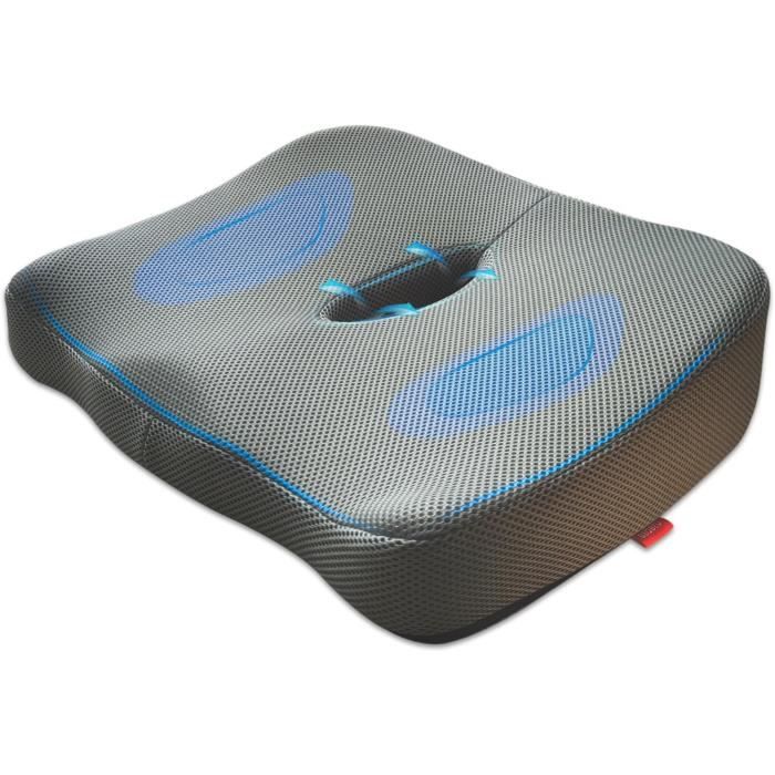 Coussin Ergonomique En Mousse Mémoire - 40x37cm - Pour Chaise De Bureau, Voiture, Maison - Confort Dos & Posture