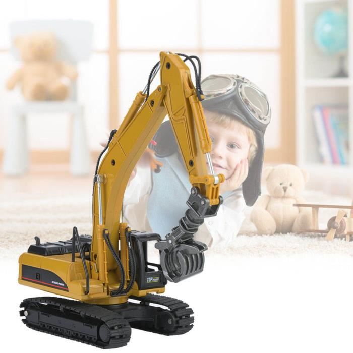 Jouet Excavatrice Sur Chenilles VGEBY1 - Modèle Alliage 1:50, Mini Pelle Construction Enfants