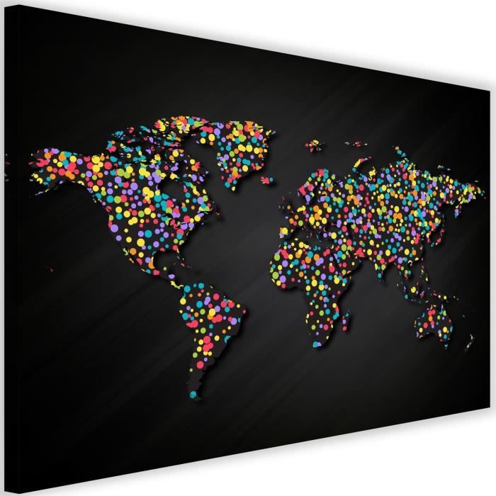 B&D XXL - Tableau En Liège Monde 120x80 Cm - Tableau D'Affichage