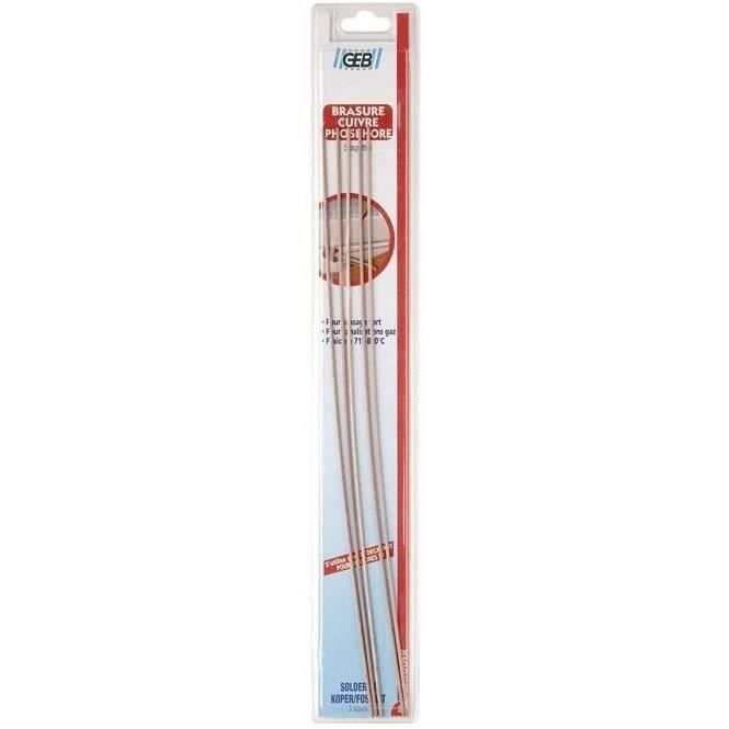 Brasure forte cuivre et phosphore - 5 tiges