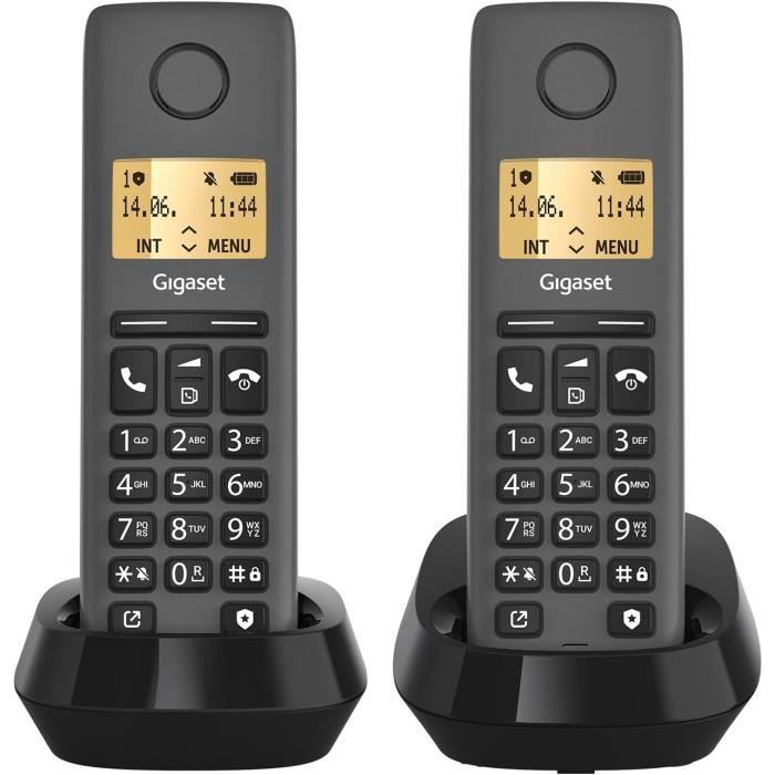 Téléphone sans fil Gigaset PURE Duo 2 combinés Répondeur intégré ECO DECT