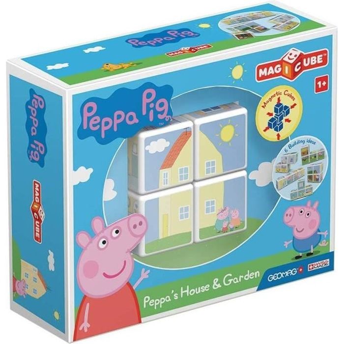 MAGICUBE - Peppa Pig la maison et jardin de Peppa (4 cubes)