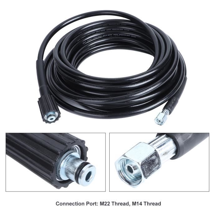 Akozon Hochdruckschlauch 10 M Mit M14/M22 Gewinde – Für Kärcher K2/K3, Aus PVC & Edelstahl