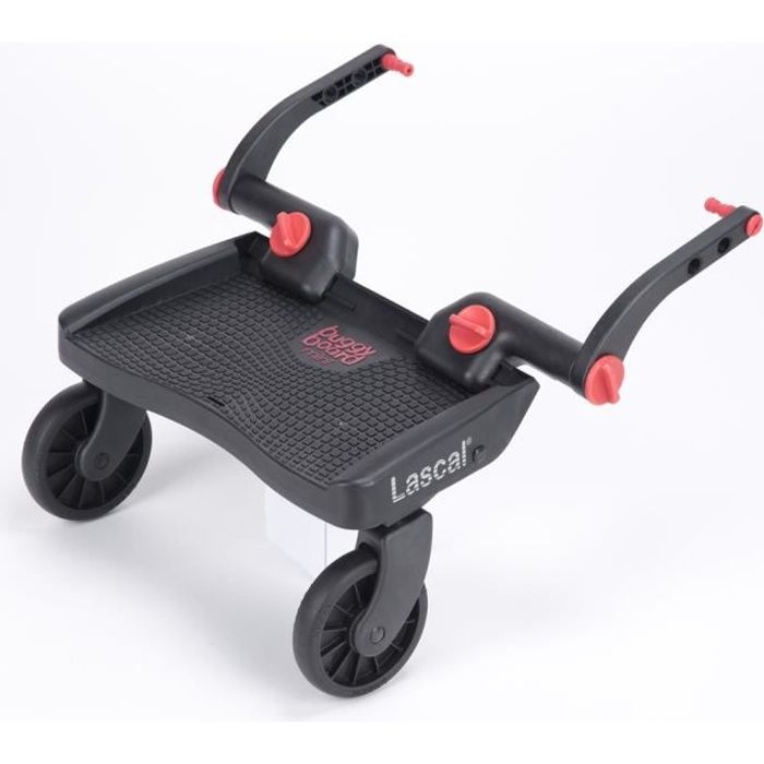 LASCAL Marche poussette Buggy Board MINI Noir/Rouge 3D