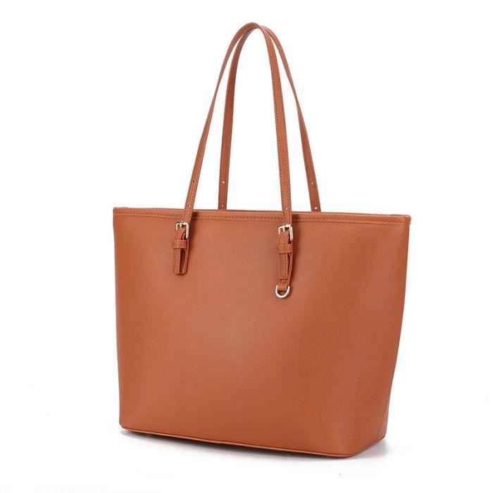 Sac à Main Femme Grande Capacité - 43x30x12 Cm - Cuir PU Élégant Pour Travail, Voyage, Toutes Occasions