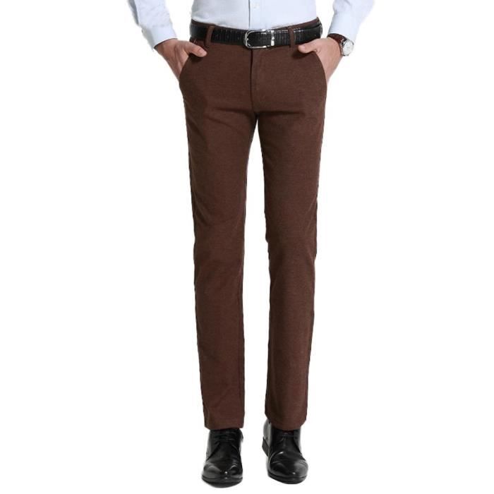 Pantalon homme marron clearance