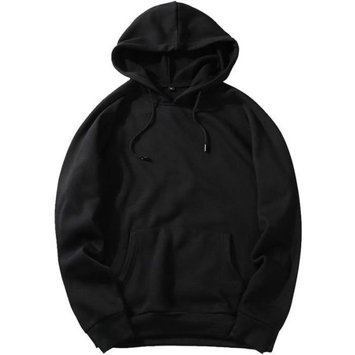 Pulls À Capuche Homme en Coton Casual Simple Pullover Homme Couleur unie  Vêtements Pour Homme 8 Couleurs Noir - Cdiscount Prêt-à-Porter