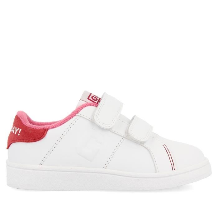 Gioseppo Baskets fille - GIOSEPPO - Volsk - Cuir - Blanc/rosa - Plat