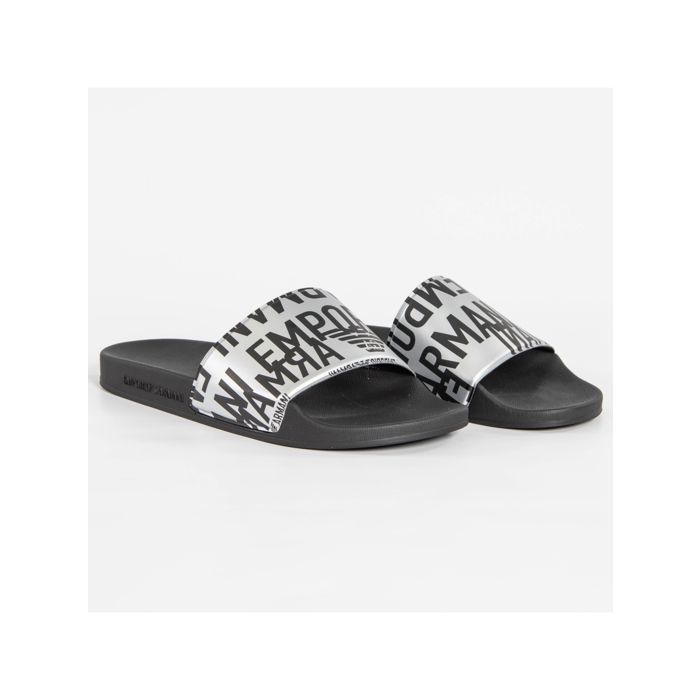 Sandale Homme EA7 Emporio Armani Synth tique Argent Gris