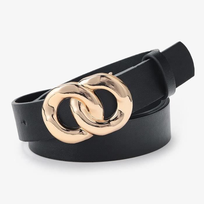 Ceintures Femme Ceinture Punk Femme - Cuir PU Noir Avec Cha Nes 945250