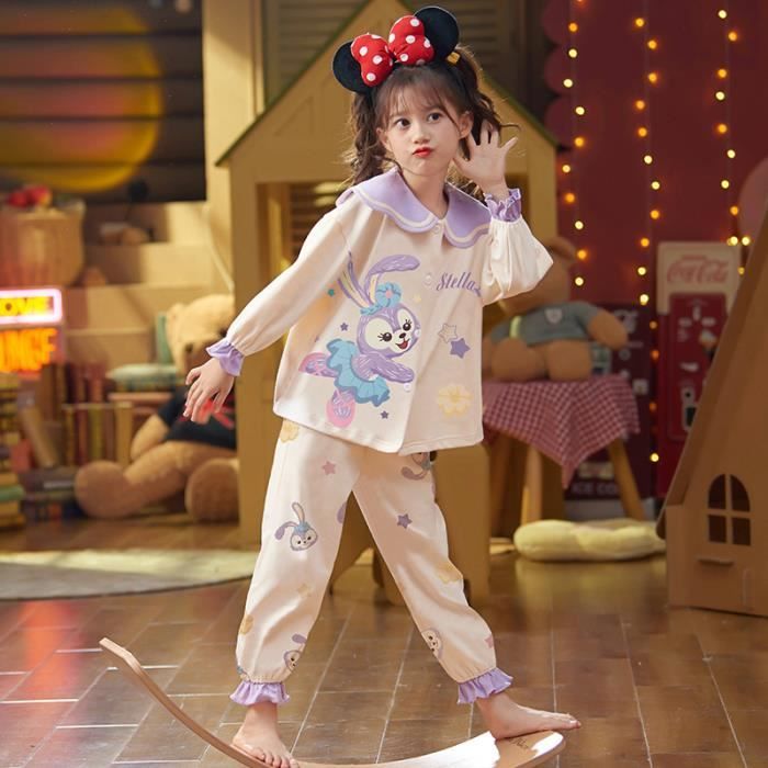 Pyjama printemps t fille ensemble 2 pi ces coton L ger et