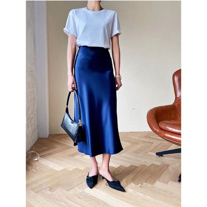 Top Femme En Satin Trapèze Taille 40 - Couleur Jaune Et Bleu - Neuf Sans étiquettes