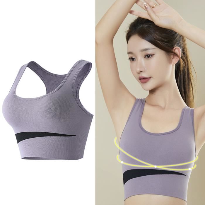 Brassi re sport Brassi re de Running Femme violet L zhuoshop