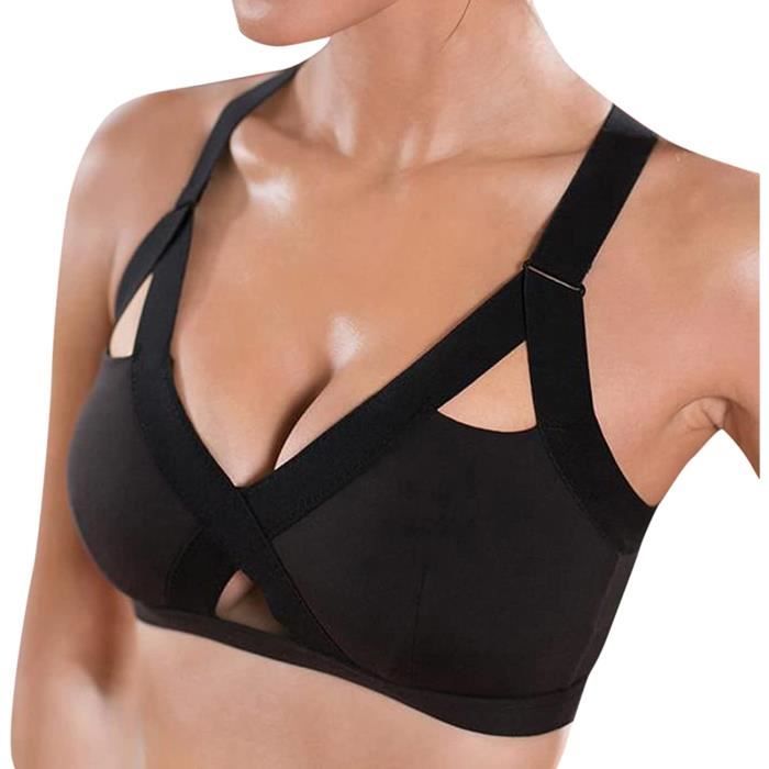 Brassière de sport Femme Réglable Avec coussin Sécher rapide Jogging