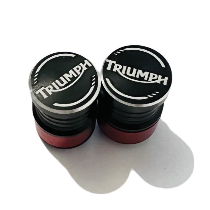bouchon de valve moto pour Triumph rouge roadster pneus jantes roues wheel cap