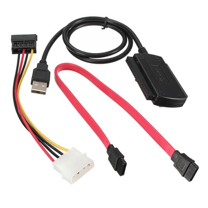 Câble Adaptateur USB 2.0 Vers IDE/SATA – Transformez Votre Vieux Disque Dur En Externe 2.5"/3.5"