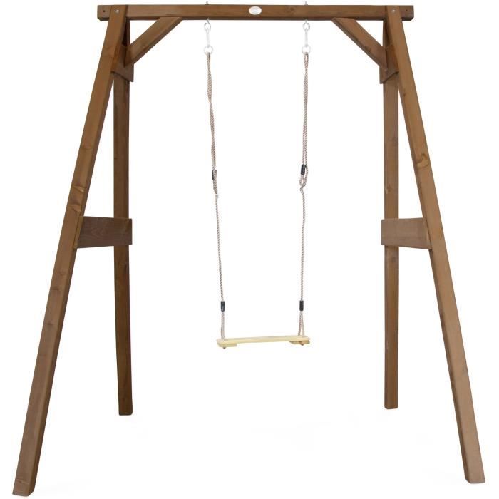 AXI Portique en Bois FSC - Balançoires Enfant en Marron Balançoire pour Enfants pour l’extérieur / le jardin