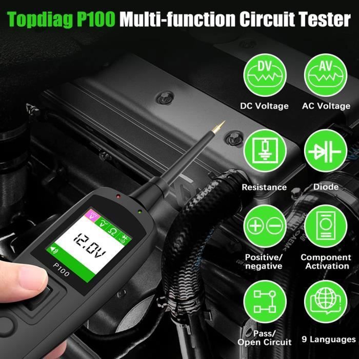 Outils de Diagnostic de voiture testeur de Circuit de batterie de