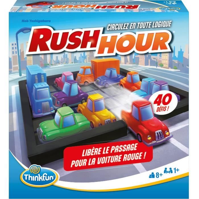 ThinkFun Rush Hou- Jeu de logiqu-Casse-tête-Embouteillage-40 défis 4 niveau-1 Joueur ou plus-dès 8 ans-Ravensburger-Mixte-6600
