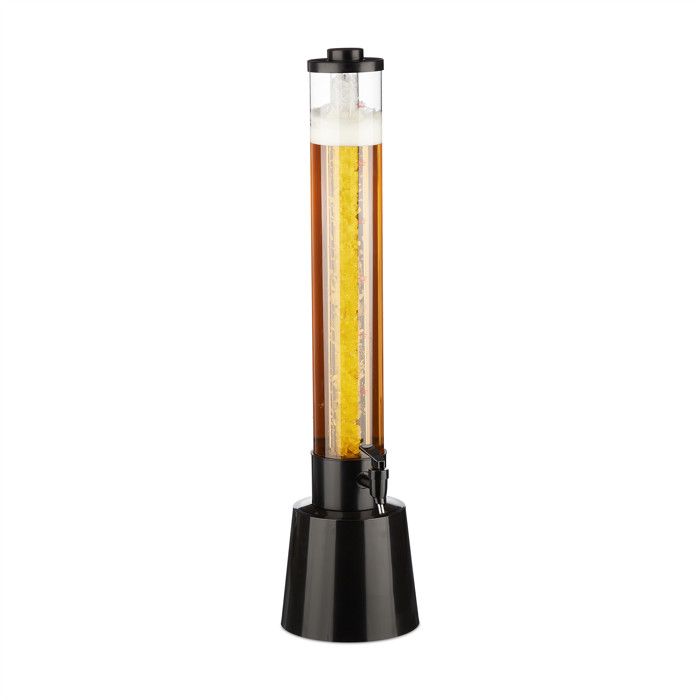 Distributeur De Boisson Relaxdays Lot De 2 - 4 Litres Chacun, Robinet Et Couvercle, Transparent