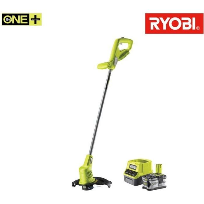 Pack RYOBI coupe bordure dresse bordure 18V OnePlus OLT1825M 1 batterie 4.0Ah 1 chargeur rapide 2.0Ah RC18120 140