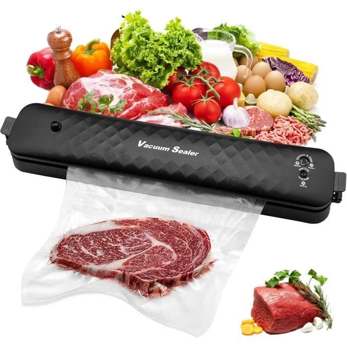 Machine à Emballer Sous Vide Portable – Rechargeable USB-C – Avec Sacs Et Bouchons à Vin – Pour Conservation Aliments, Restes, Préparations