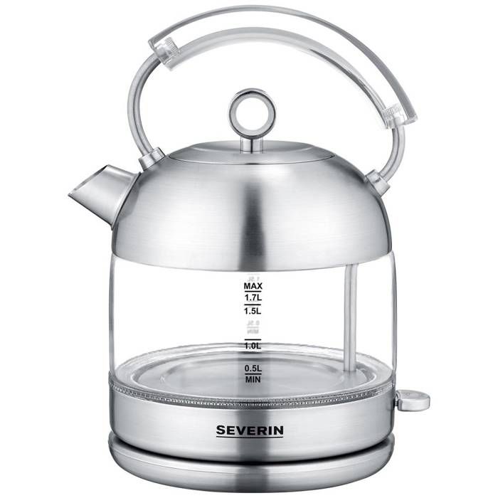 Severin WK 3459 Bouilloire sans fil sans BPA acier inoxydable Contenance: 1.7 l