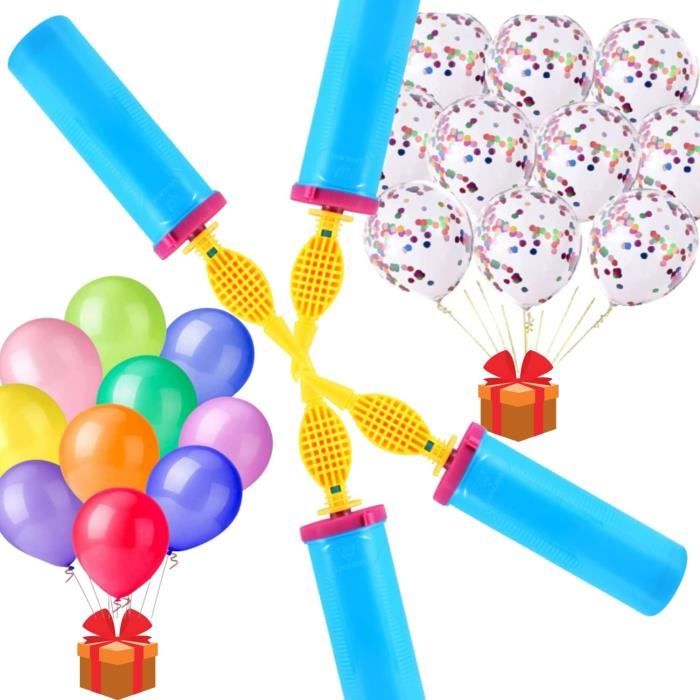 Bea's Party Gonfleur de ballons pompe à air manuelle pour ballons latex et aluminium avec 20