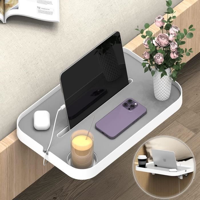Étagère De Lit BedShelfie - Table De Chevet Pour Lits Superposés Et Mezzanine - Blanc, Bambou - Neuf