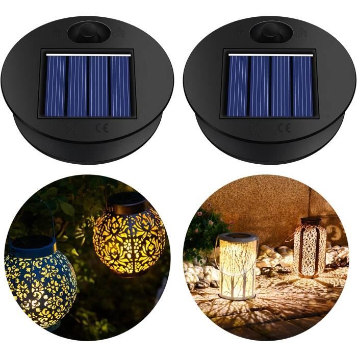 Paquet de 2 Lampes solaires oscillantes,Lampes solaires de jardin oscillantes | Lumières de