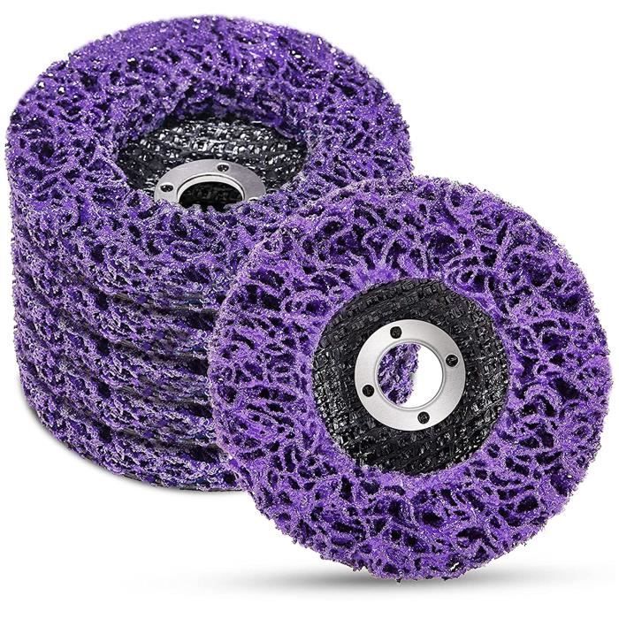 Lot De 5 Disques De Nettoyage Pour Meuleuse CSD 125x22mm Violet - Abrasif Pour Peinture