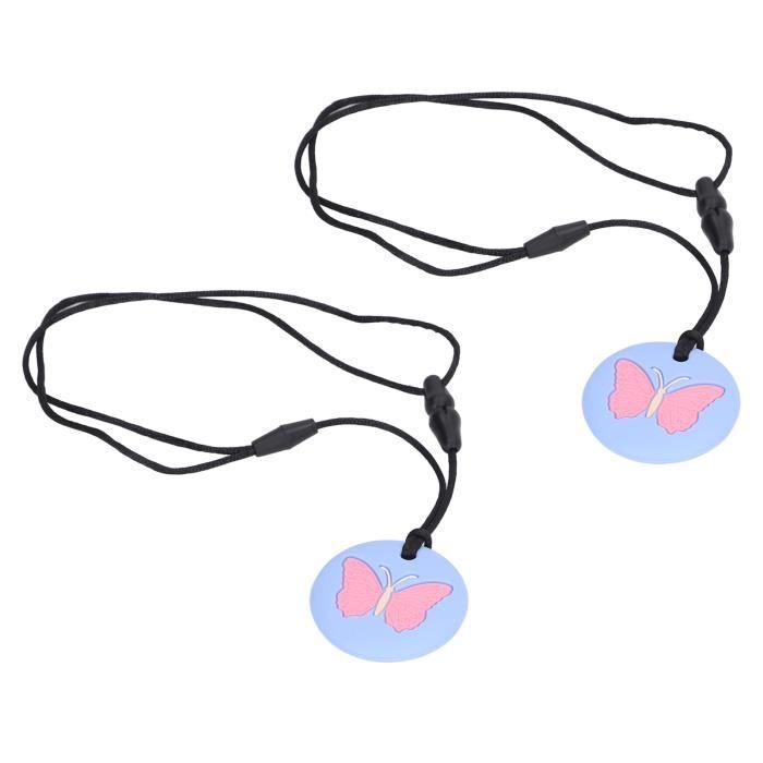 Lot De 5 Colliers à Mâcher Sensoriels En Silicone - Pour Autisme, TDAH, Anxiété, Motricité Orale (formes Variées)