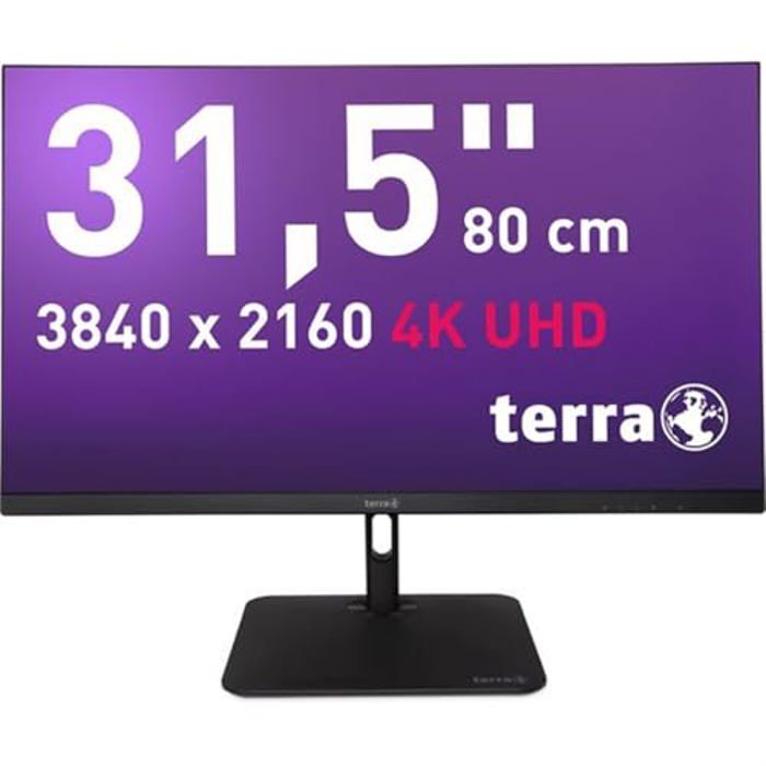 Moniteur 4K - Terra - 32 pouces - USB-C/DP/HDMI - Réglable en hauteur - Flicker-Free