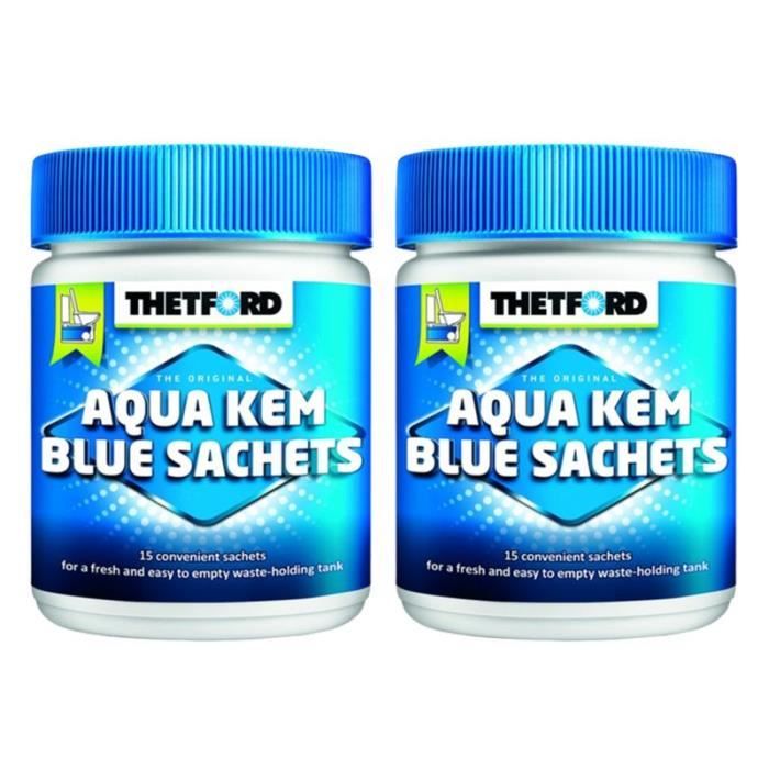PACK THETFORD 2x Aqua-Kem Bleu x 15 Sachets Traitement des Matières