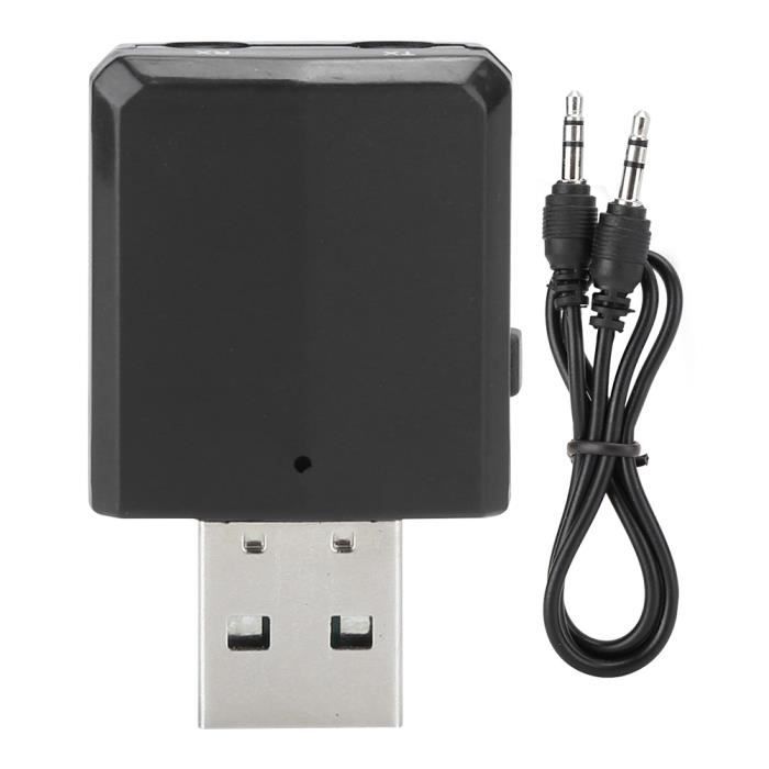Adaptateur Bluetooth 5.1 Pour Voiture - Double Sortie USB/AUX - Appel Mains Libres - Plug And Play