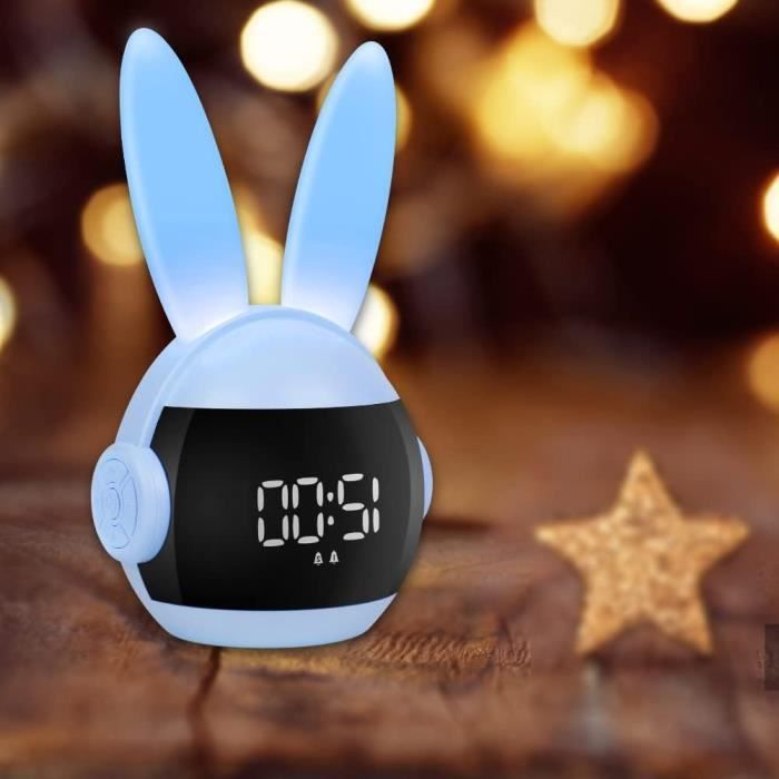Réveil Lapin Silencieux Pour Enfants – Sans Tic-tac, Pile AA, Compact, Rose Ou Blanc – HERCHR