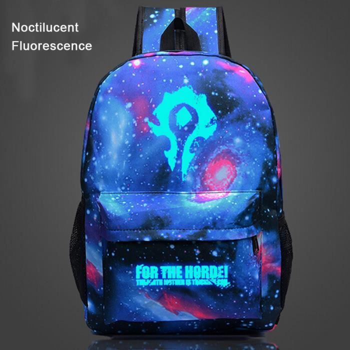 Wow For The Horde Sac A Dos Noctilucent Fluorescence Cartable Cadeau Noel Anniversaire Pour Fil Et Fille Sac D Ecole Imprime Achat Vente Cartable 2009832635600 Cdiscount