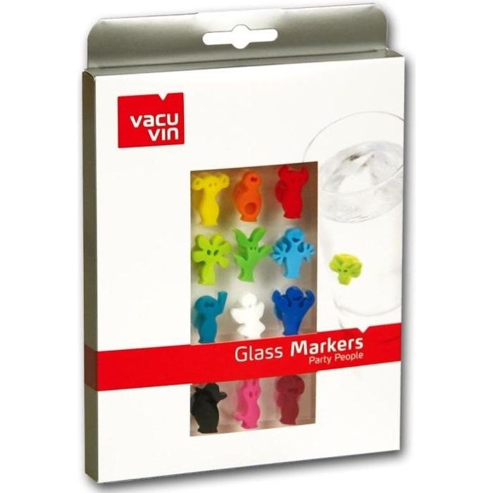 Marqueur VACUVIN Glass Markers 12 figurines