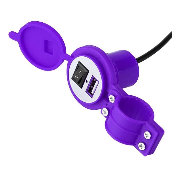 Port USB Moto Etanche 12V-24V - Prise Chargeur Smartphone GPS Impermeable
