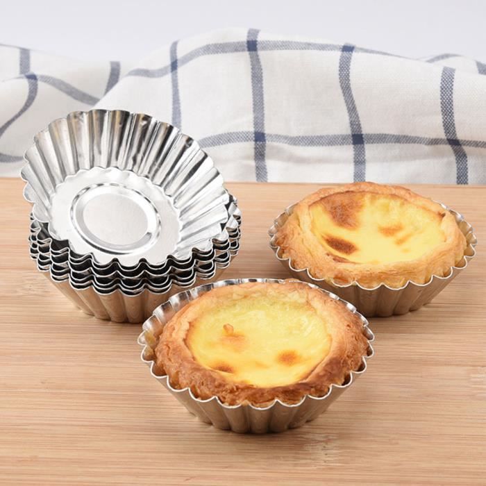 Lot De 100 Mini Moules à Cupcakes/Tartelettes - Diamètre 9,2 Cm - Pour Four, Air Fryer, Micro-ondes - Matière Alimentaire