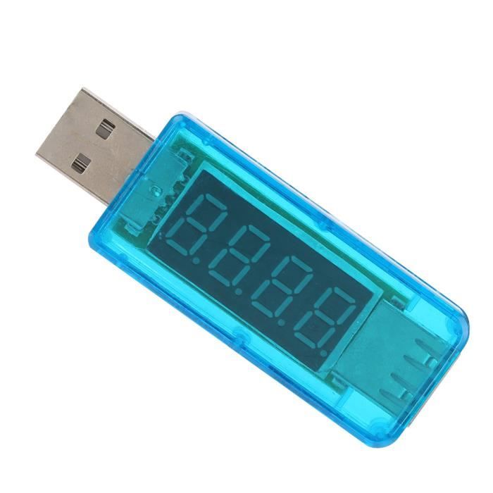 Testeur USB Tension Courant - Dual Port, Affichage Voltage 3–9 V Et Ampérage 0–3 A, Pour Vérifier Chargeurs Et Power Banks