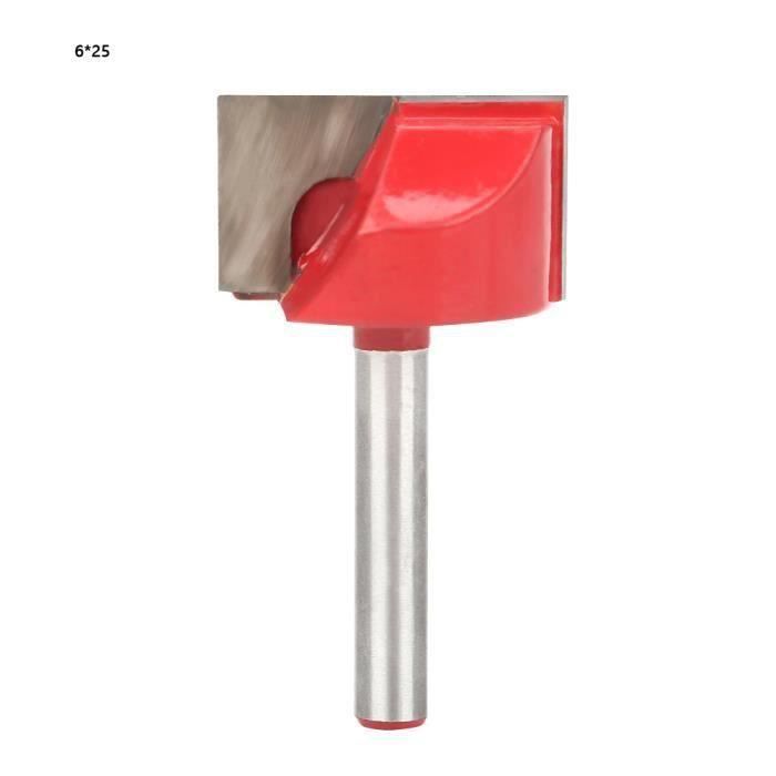Fraise à Bois Fond Plat CNC 6x28mm - Outil Défonceuse Nettoyage Coins Arrondis, Coupe Bordure Précise Tungstène