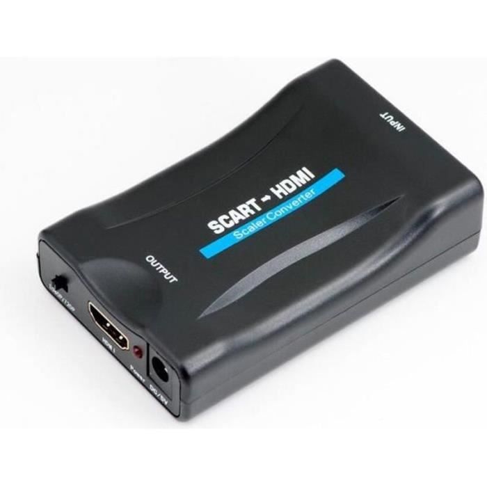 Convertisseur Péritel vers HDMI Adaptateur Scart vers HDMI 1080P HD