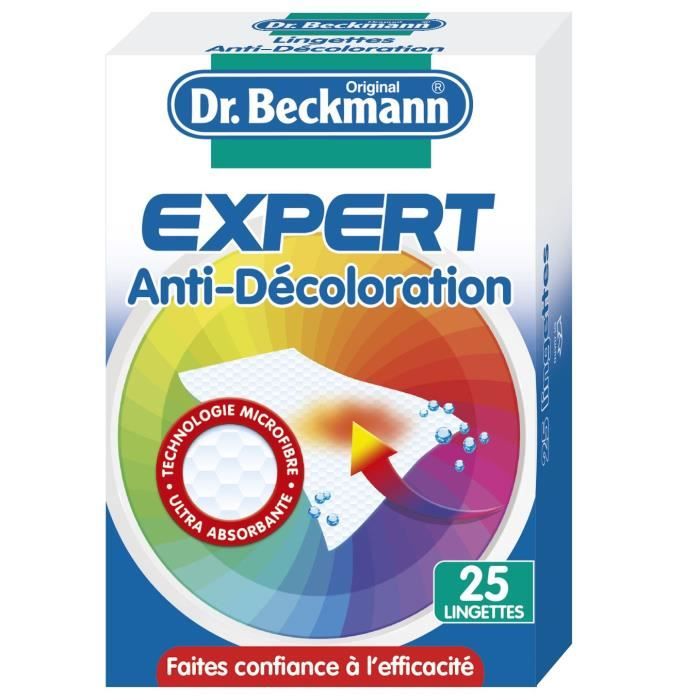 DR BECKMANN Lingettes Anti Décoloration Microfibre 25 Pièces 