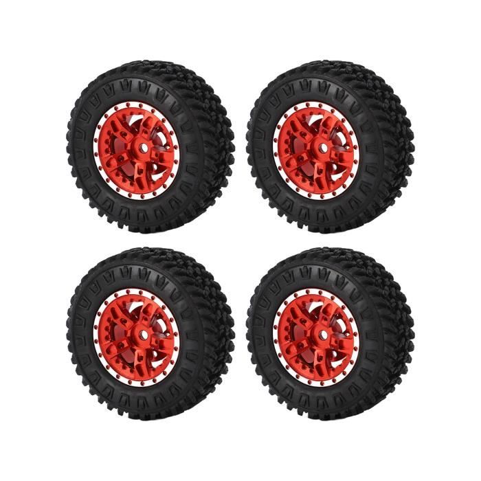 Drfeify Jeu de pneus et jantes RC 4 pièces 82mm avant arrière pneus en